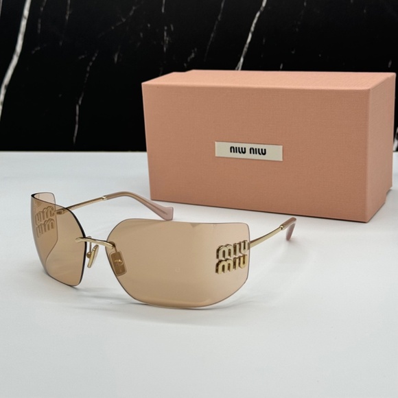 NEW SMU 54Y ZVN20F MIU MIU MU54YS ZVN20F WOMEN SUNGLASSES MU 54YS ZVN20F SHIELD main image 6